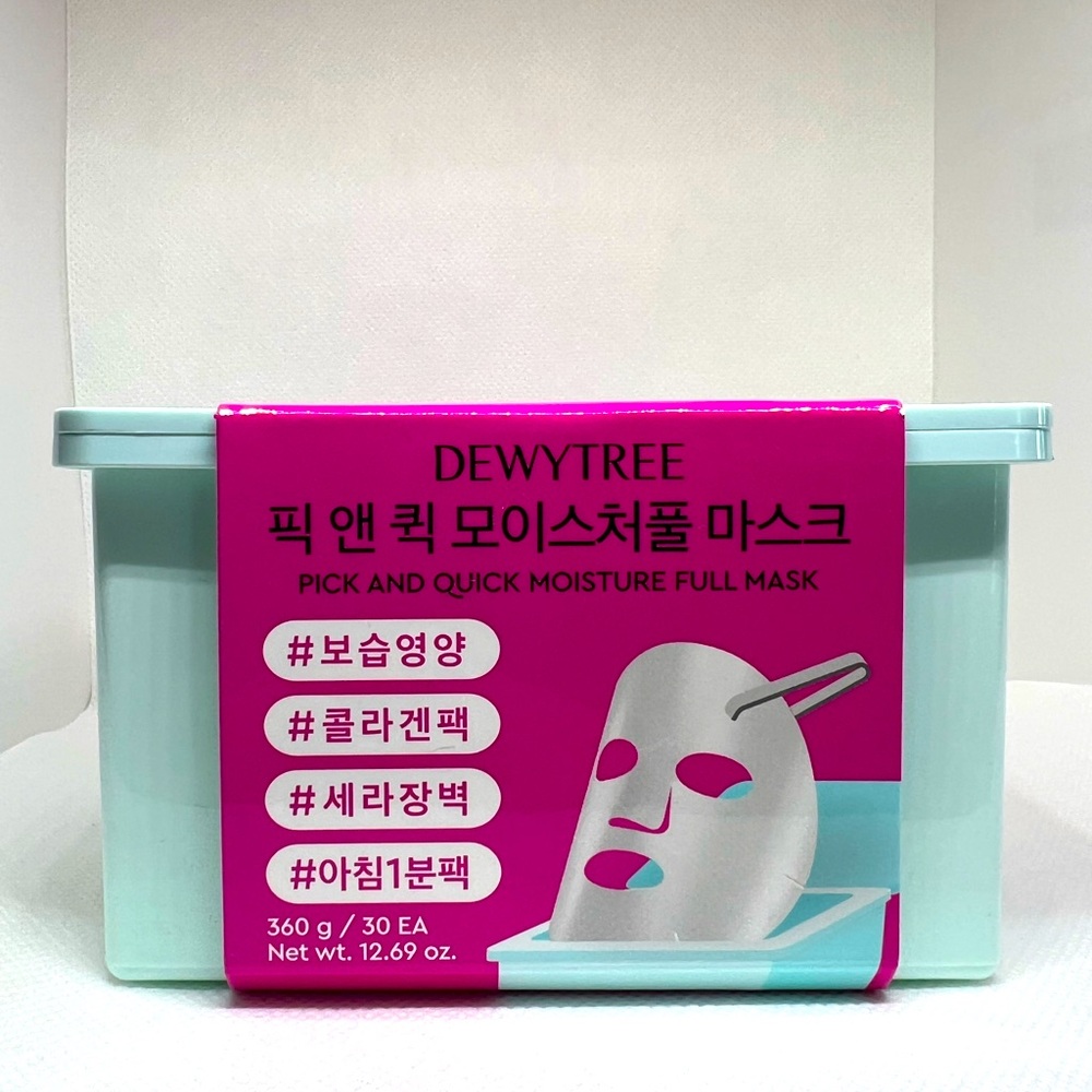 DEWYTREE Moisture Full Pick & Quick Sheet Masks 30 Sheets Collagen Korean Beauty